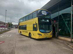 Here is a Volvo Wright Eclipse Gemini 2 B9TL 3290 LJ61 GXD operating the 163 service to Bury